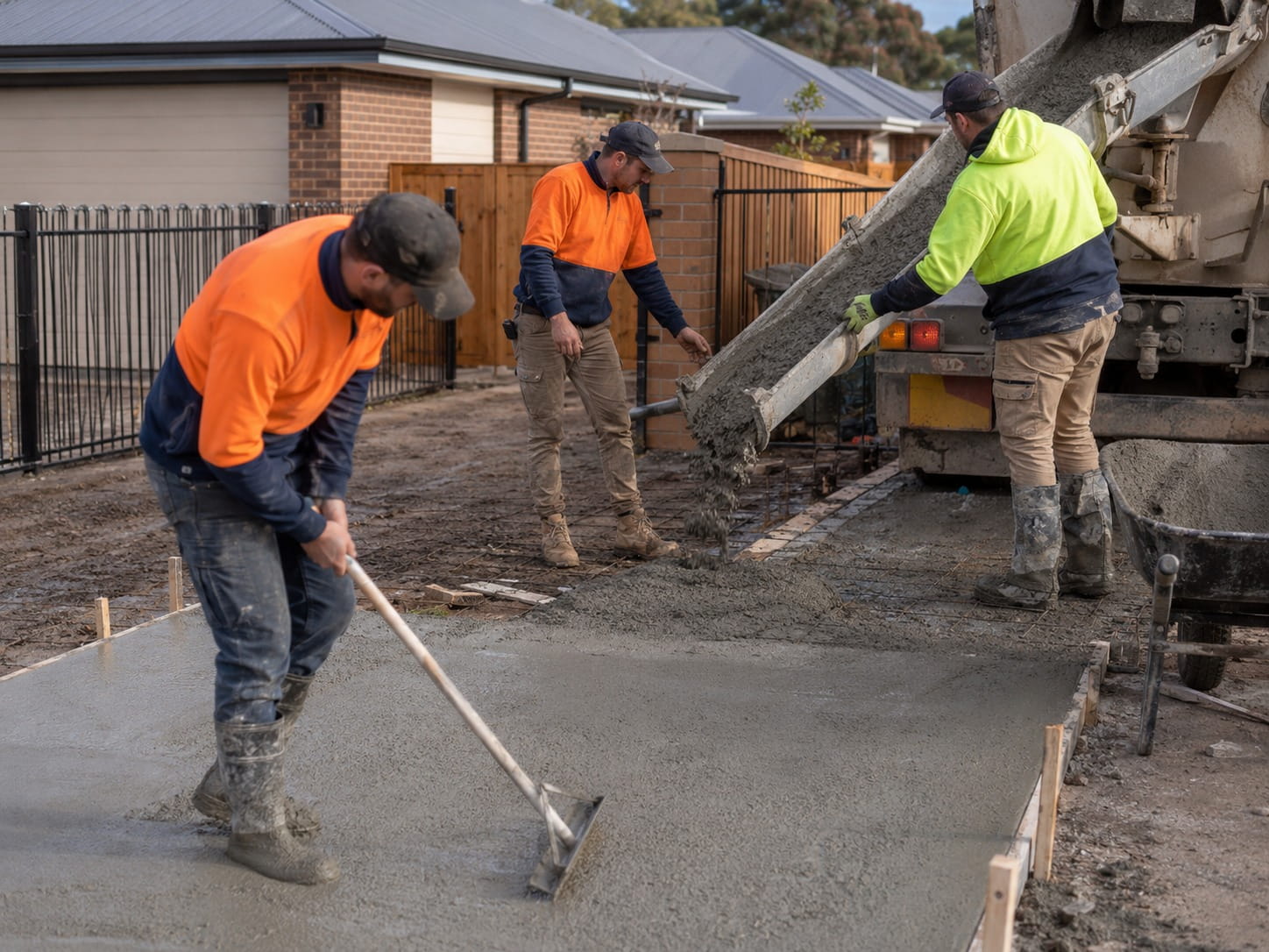 Concrete Pavers construction process visual for a Perth project
