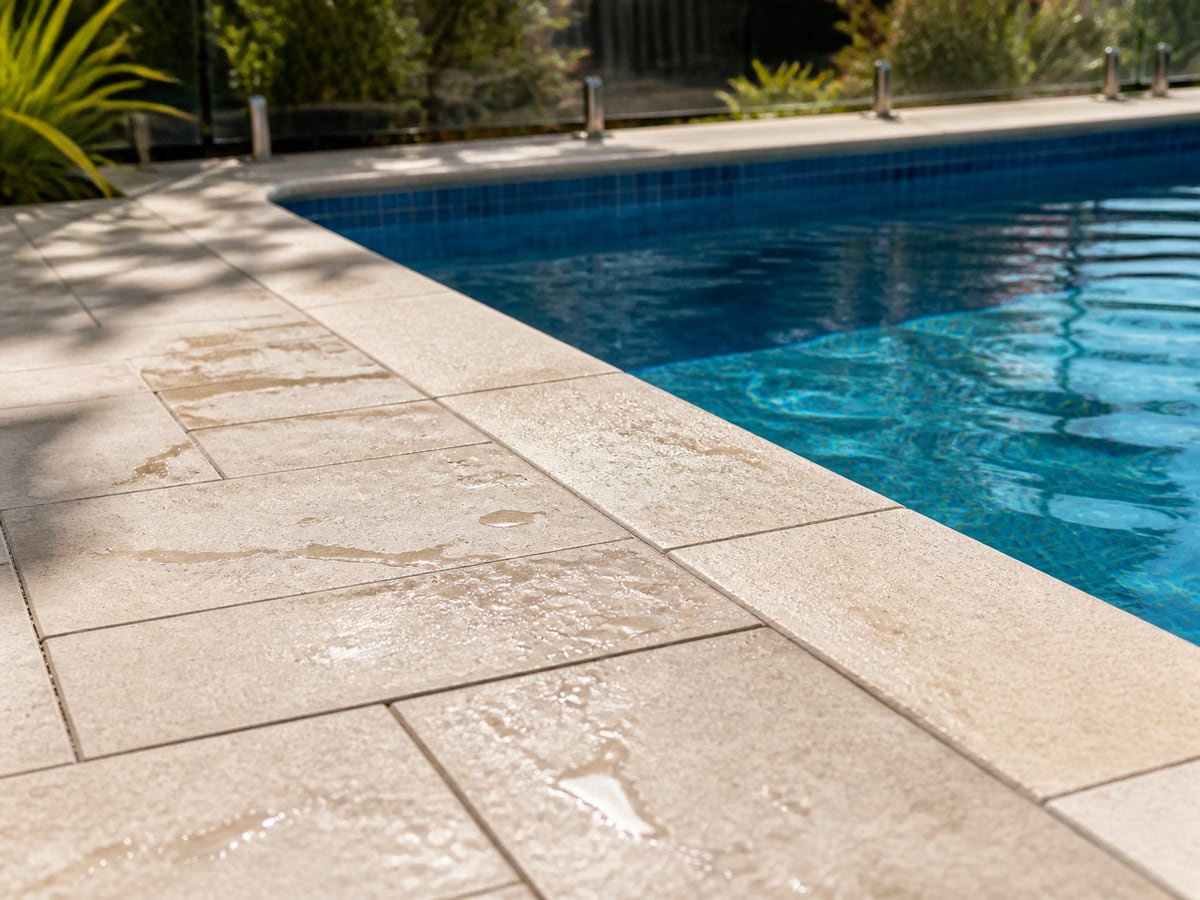Pool Paving construction process visual for a Perth project
