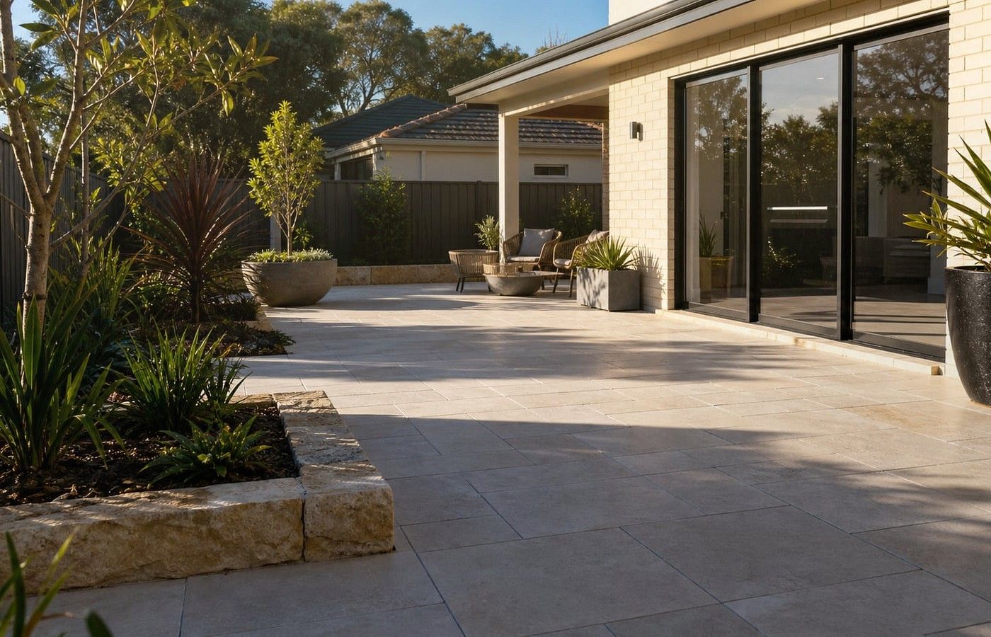 Close-up benefits visual for Stone Pavers in Perth